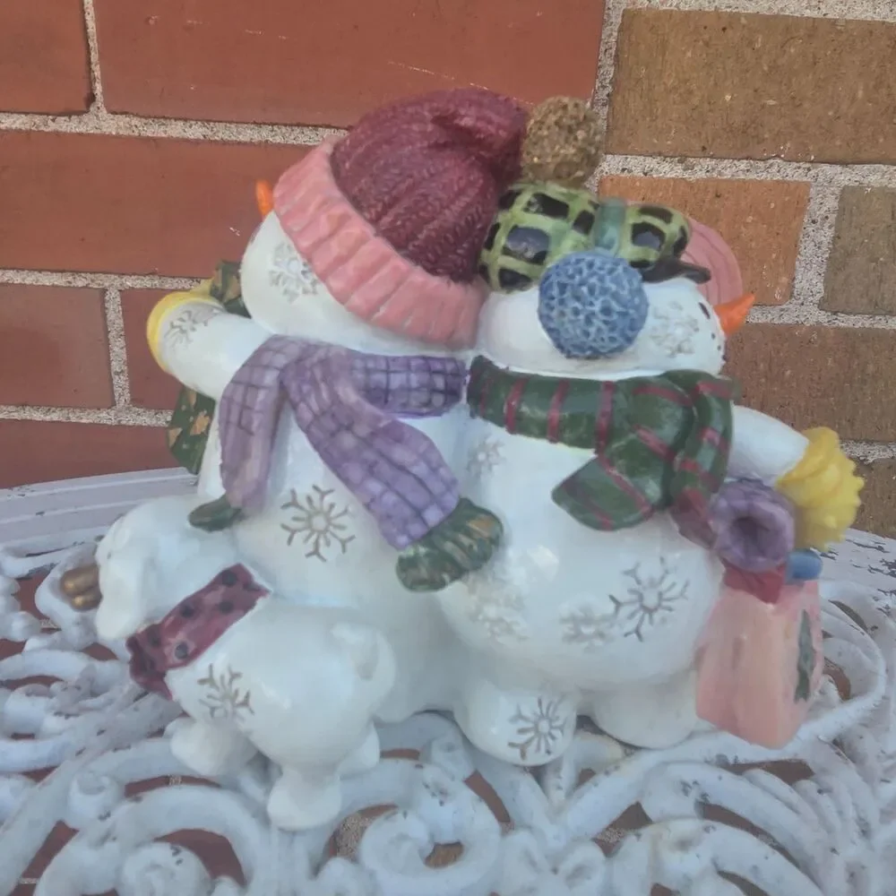 Fitz & Floyd Frosty Folks Musical Snowmen We Wish You Merry Christmas w/ Box